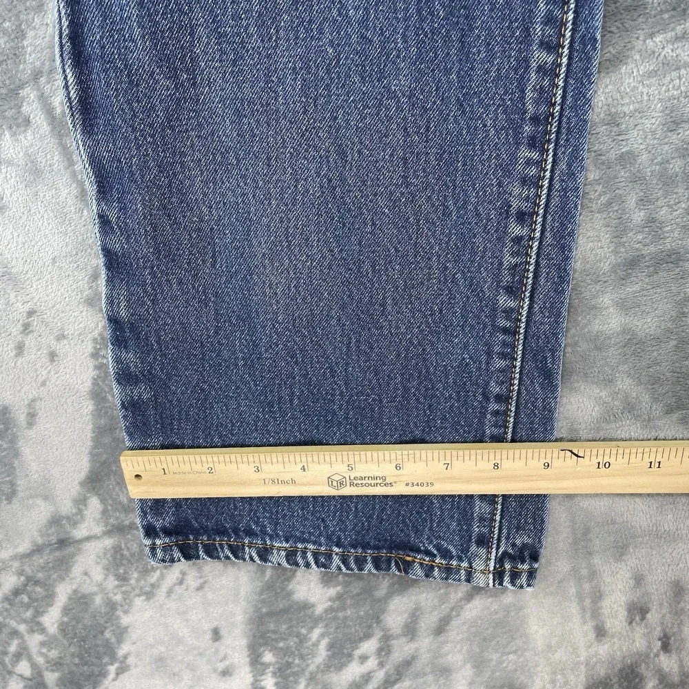 Levis 517 Bootcut Denim Jeans Distressed 33x34 Mens Blue Western Cowboy Rodeo